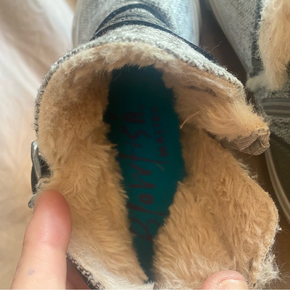 Blowfish Malibu Gray High-Top Sneakers with Buckle Detail Woman’s size 8 - Picture 8 of 9